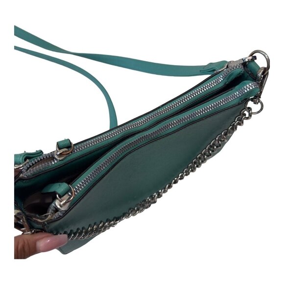 Nine West Women Water Green Double Zip Crossbody Bag-Casual -Colorful - Picture 4 of 10